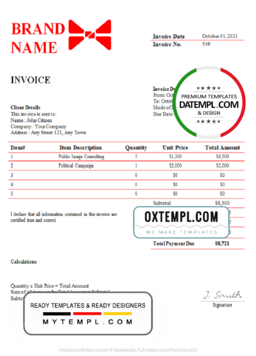 editable template, # addict stream universal multipurpose invoice template in Word and PDF format, fully editable