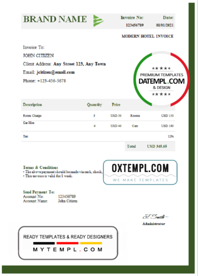 editable template, # big centre universal multipurpose invoice template in Word and PDF format, fully editable