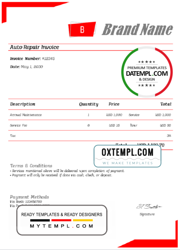 editable template, # bliss natural universal multipurpose invoice template in Word and PDF format, fully editable