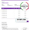 editable template, # purple stamp universal multipurpose invoice template in Word and PDF format, fully editable