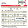 editable template, Bahamas Scotiabank bank statement template in Word and PDF format
