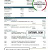 editable template, Bahrain Ahli United Bank statement template in Word and PDF format
