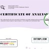 editable template, USA General Analysis certificate template in Word and PDF format