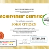 editable template, USA Kindergarten certificate template in Word and PDF format