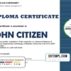 editable template, USA Mechanical Diploma certificate template in Word and PDF format