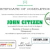 editable template, USA University Completion certificate template in Word and PDF format