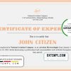 editable template, USA Company Experience Certificate template in Word and PDF format