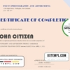 editable template, USA Completion Certificate template in Word and PDF format
