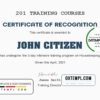 editable template, USA Training Course certificate template in Word and PDF format