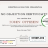 editable template, USA No Objection certificate template in Word and PDF format