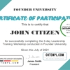 editable template, USA Business School Certificate template in Word and PDF format