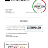 editable template, France Société Générale bank account closure reference letter template in Word and PDF format