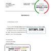 editable template, Greece Eurobank bank account closure reference letter template in Word and PDF format