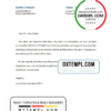 editable template, Italy UBI bank account closure reference letter template in Word and PDF format