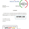 editable template, Liechtenstein Neue Bank bank account closure reference letter template in Word and PDF format