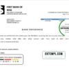 editable template, USA First Bank of Wiki bank account closure reference letter template in Word and PDF format