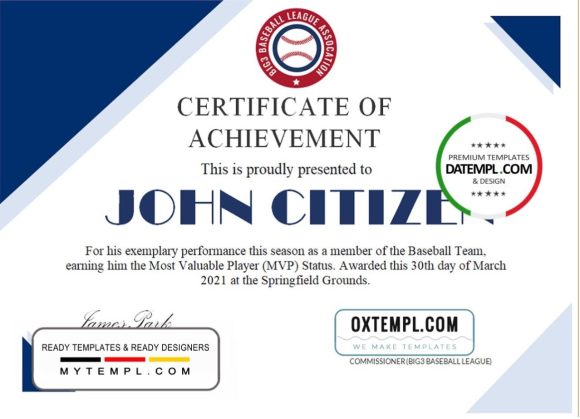 editable template, USA Basketball Participation Certificate template in Word and PDF format