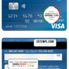editable template, USA Chase bank Visa Debit Card template in PSD format, fully editable, version 2