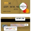 editable template, United Kingdom LHV bank mastercard gold credit card template in PSD format