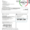 editable template, Italy Enel electricity utility bill template in Word and PDF format