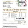 editable template, Palestine Electricity Distribution Company Gaza (GEDCO) utility bill template in Word and PDF format