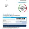 editable template, United Kingdom Affinity Water utility bill template in Word and PDF format