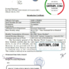 editable template, Saudi Arabia Makkah al-Mukarramah Introduction Certificate template in Word and PDF format