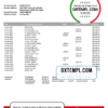 editable template, Japan MUFG bank statement template in Excel and PDF format