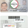 Liberia driver license PSD template in PSD format