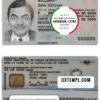 editable template, France residence permit (titre de séjour) template in PSD format, fully editable, with all fonts (2019 - present)
