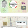 Sri Lanka driver license PSD template