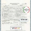 editable template, USA Arizona state birth certificate template in PSD format, fully editable