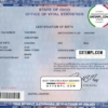 editable template, USA Ohio state birth certificate template in PSD format, fully editable