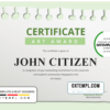 editable template, USA Art Award Certificate template in Word and PDF format