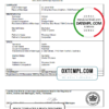editable template, Australia Tasmania marriage certificate template in Word format
