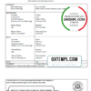 editable template, Australia Western Australia marriage certificate template in Word format