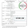 editable template, Australia Victoria death certificate template in Word format