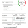 editable template, Sweden NVSH Energi utility bill template in Word and PDF format