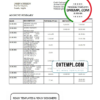 editable template, Angola Banco Economico bank statement template in Word and PDF format