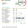 editable template, Argentina Banco Credicoop bank statement template in Word and PDF format