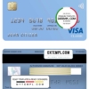 editable template, Albania Credins bank visa debit card template in PSD format, fully editable
