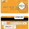 editable template, Albania Tirana bank visa card template in PSD format, fully editable