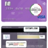 editable template, Algeria Banque de developement visa card template in PSD format, fully editable