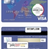 editable template, Algeria banque extérieure visa card template in PSD format, fully editable