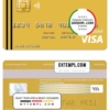 editable template, Andorra Bank Sabadell visa card debit card template in PSD format, fully editable