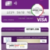 editable template, Angola Bank Economio visa debit card template in PSD format