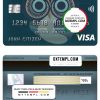 editable template, Argentina Hipotecario bank visa card template in PSD format