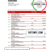 editable template, Australia Bendigo and Adelaide Bank bank statement template in Word and PDF format