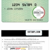editable template, Australia Medicare card template in PSD format, fully editable