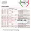 editable template, Australia Westpac bank statement template in Word and PDF format